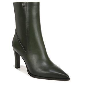 Franco Sarto Dark Green Leather Ankle Boots